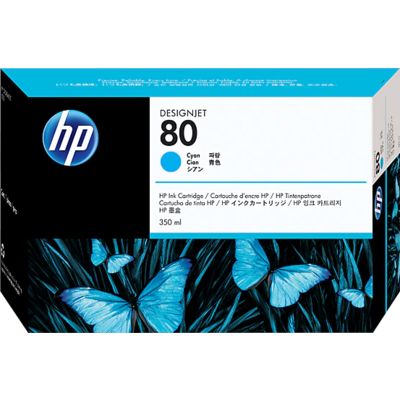 HP 80 (C4846A) - Cyan - Cartouche d'encre