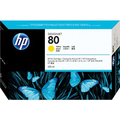 HP 80 (C4848A) - Jaune - Cartouche d'encre