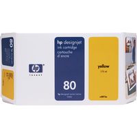 HP 80 (C4873A) - Jaune - Cartouche d'encre