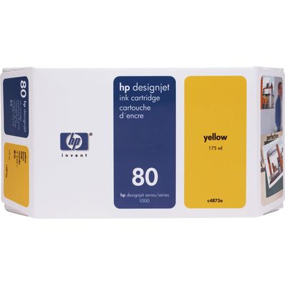 HP 80 (C4873A) - Jaune - Cartouche d'encre