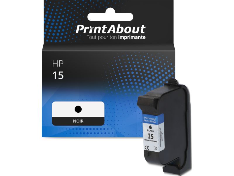 Cartouche compatible HP 15 (C6615DE) - Noir