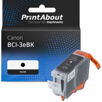 Cartouche compatible Canon BCI-3eBK - Noir
