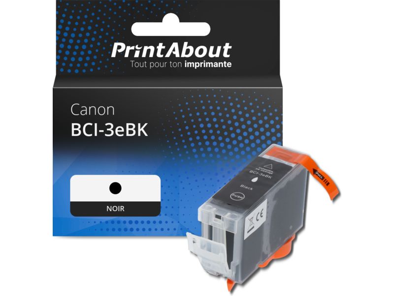 Cartouche compatible Canon BCI-3eBK - Noir