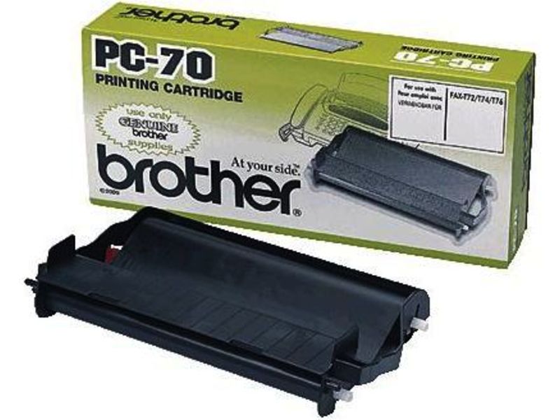 Brother PC70 - Noir - ruban d'impression - pour FAX-T72, T74, T76, T78, T82, T84