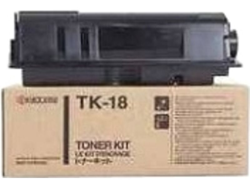 Kyocera TK 18 - Noir - originale - cartouche de toner - pour Kyocera FS-1018, FS-1118, FS-1118F MFP/KL3, FS-1118FDP MFP/KL3; FS-1020