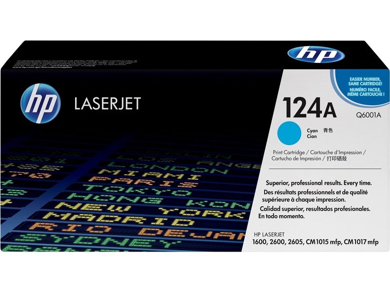 HP 124A (Q6001A) Toner Cyaan