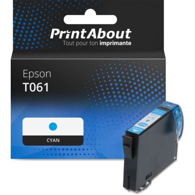 Cartouche compatible Epson T061 (C13T061240) - Cyan