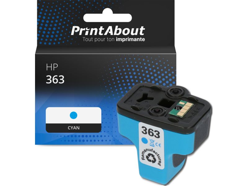 Cartouche compatible HP 363 (C8771EE) - Cyan