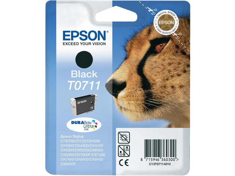 Epson T071 (C13T07114010) Inktcartridge Zwart