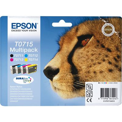 Epson T071 (C13T07154010) - 4 couleurs - Cartouche d'encre - Multipack