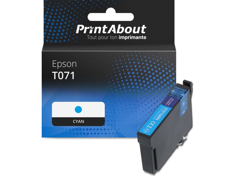 Cartouche compatible Epson T071 (C13T071240) - Cyan