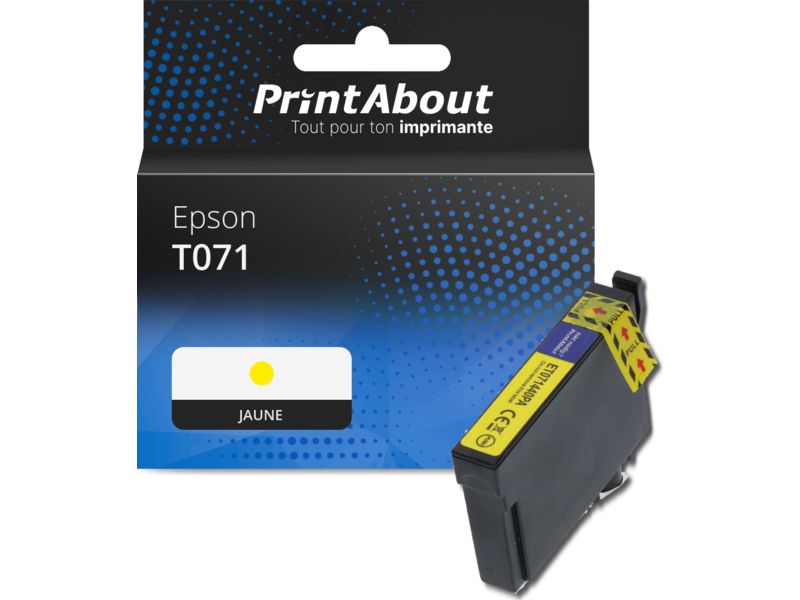 Cartouche compatible Epson T071 (C13T071440) - Jaune