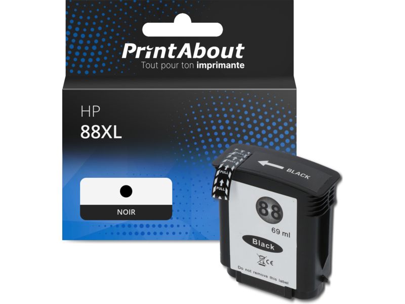 Cartouche compatible HP 88XL (C9396AE) - Noir - Grande capacité