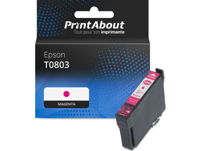 Cartouche compatible Epson T0803 - Magenta