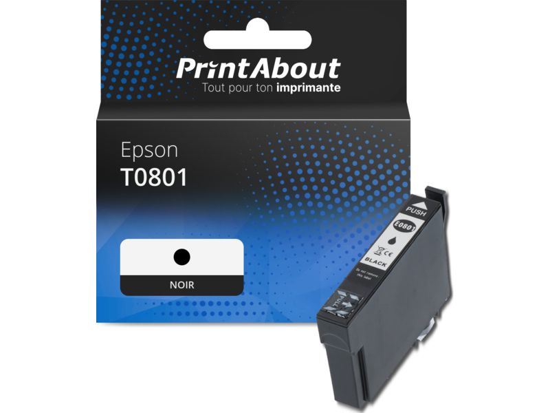 Cartouche compatible Epson T0801 - Noir