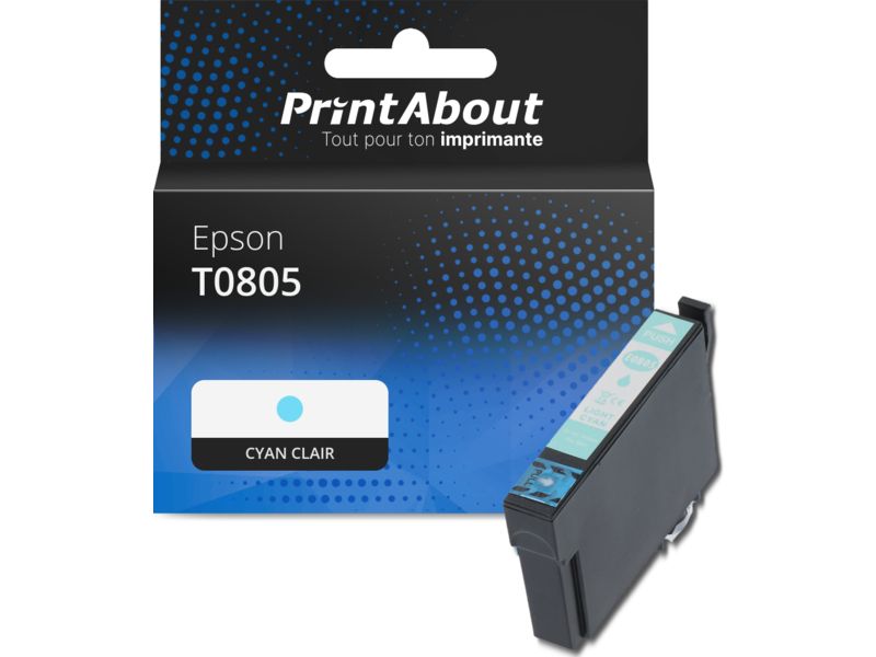 Cartouche compatible Epson T0805 - Cyan clair