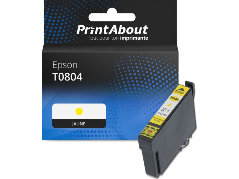 Cartouche compatible Epson T0804 - Jaune