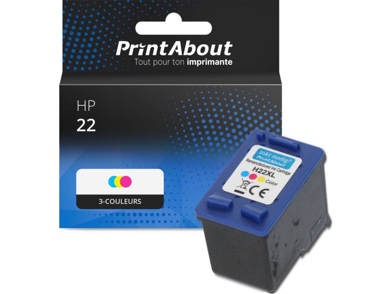 Cartouche compatible HP 22 (C9352AE) - 3-couleurs