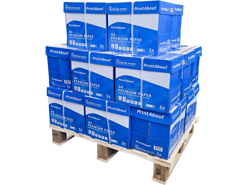 PrintAbout Premium A4 papier halve pallet (50.000 vel)