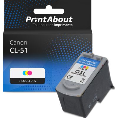Cartouche compatible Canon CL-51 - 3-couleurs - Grande capacité