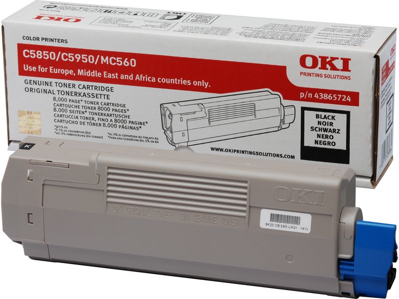 OKI 43865724 Toner Zwart