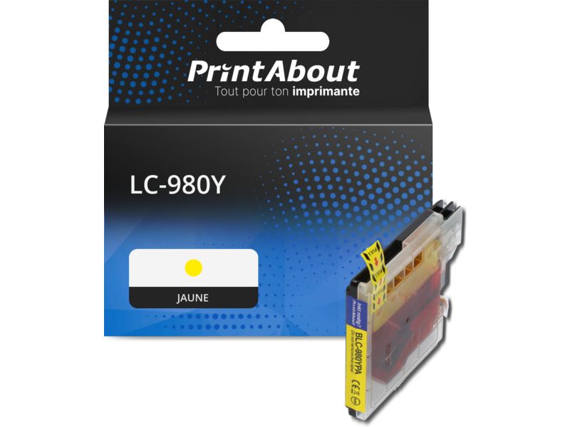 Cartouche compatible Brother LC-980Y - Jaune