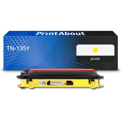 Toner compatible Brother TN-135Y - Jaune - Grande capacité