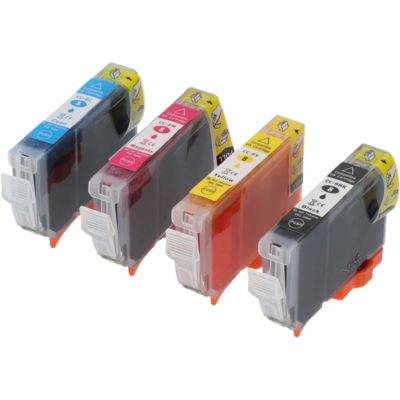 Cartouche compatible Canon CLI-8BK - 4 couleurs - Multipack