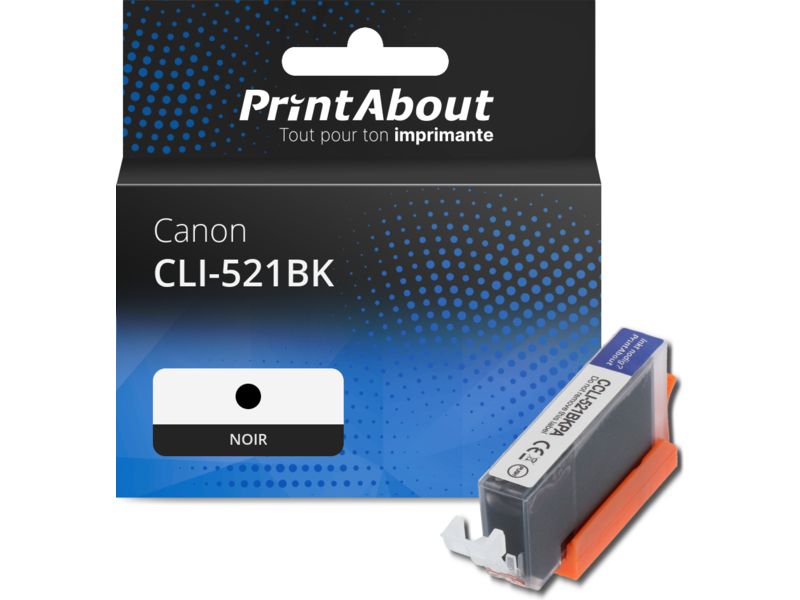 Cartouche compatible Canon CLI-521BK - Noir