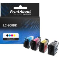 Cartouche compatible Brother LC-900BK - 4 couleurs - Multipack