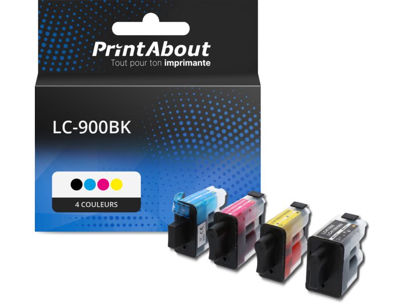 Cartouche compatible Brother LC-900BK - 4 couleurs - Multipack