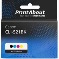 Cartouche compatible Canon CLI-521BK - 4 couleurs - Multipack