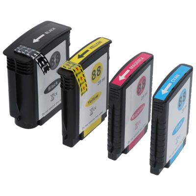 Cartouche compatible HP 88XL (C9396AE) - 4 couleurs - Grande capacité - Multipack