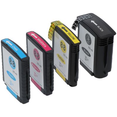 Cartouche compatible HP 88XL (C9396AE) - 4 couleurs - Grande capacité - Multipack