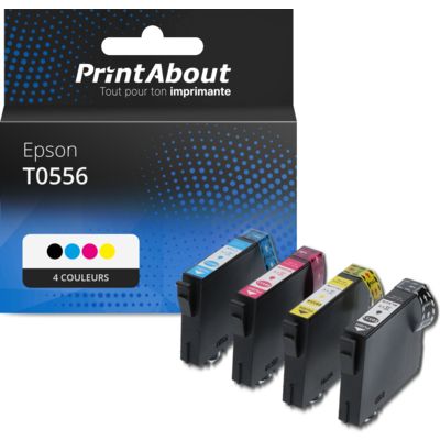 Cartouche compatible Epson T0556 - 4 couleurs - Multipack
