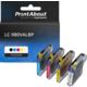 Cartouche compatible Brother LC-980VALBP - 4 couleurs - Multipack