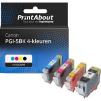 Cartouche compatible Canon PGI-5BK 4-kleuren - 4 couleurs - Multipack