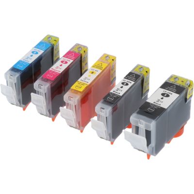 Cartouche compatible Canon PGI-5BK - 5 couleurs - Multipack