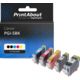 Cartouche compatible Canon PGI-5BK - 5 couleurs - Multipack