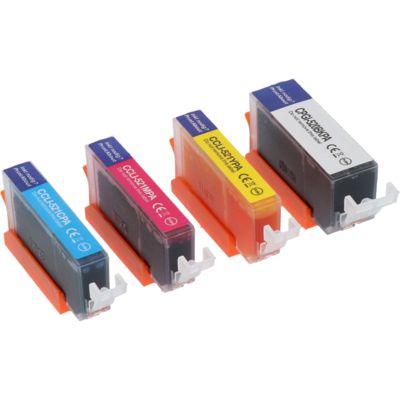 Cartouche compatible Canon CLI-521 CMYK - 4 couleurs - Multipack