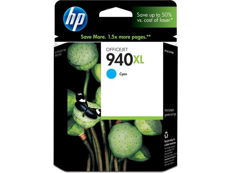 HP 940XL (C4907AE) Inktcartridge Cyaan Hoge capaciteit