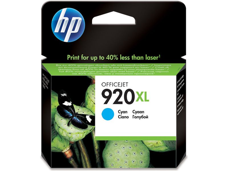 HP 920XL (CD972AE) Inktcartridge Cyaan Hoge capaciteit