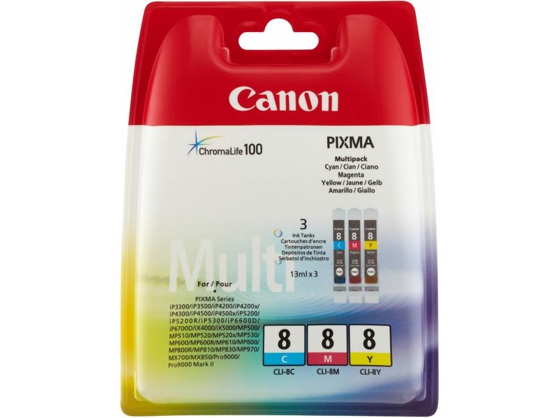 Canon CLI-8C/M/Y Inktcartridge 3-kleuren Multipack