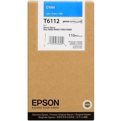 Epson T6112 (C13T611200) Cartouche d'encre Cyan