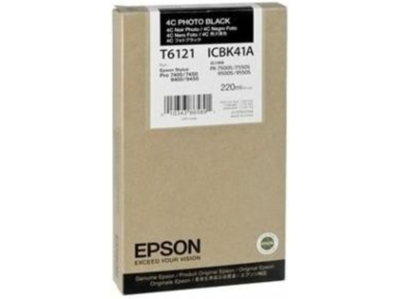 Epson T6121 (C13T612100) Inktcartridge Foto-zwart