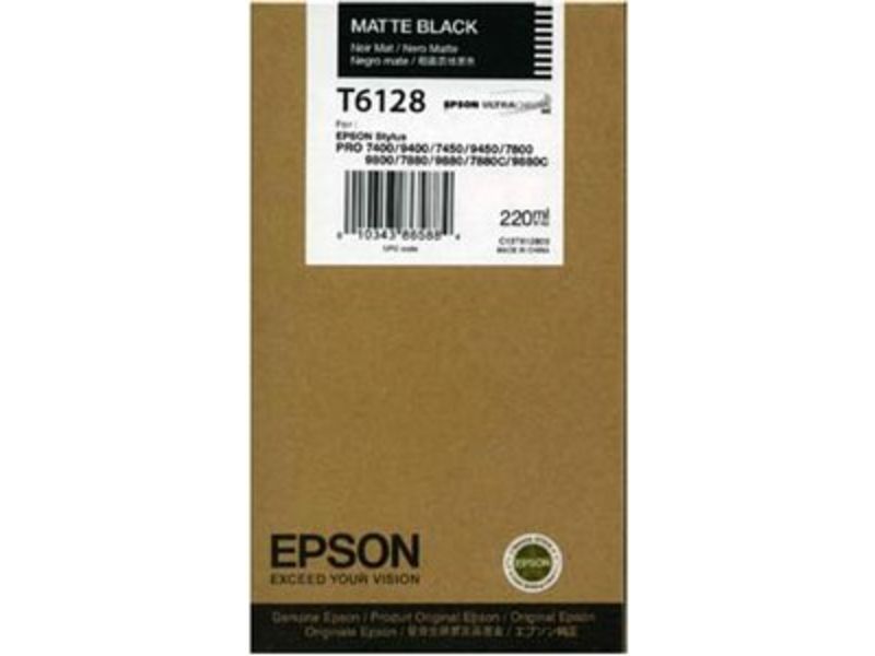 Epson T6128 (C13T612800) Inktcartridge Mat-zwart