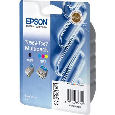 Epson T06624010 (T066 + T067) - Noir + 3 couleurs - Cartouche d'encre - Multipack