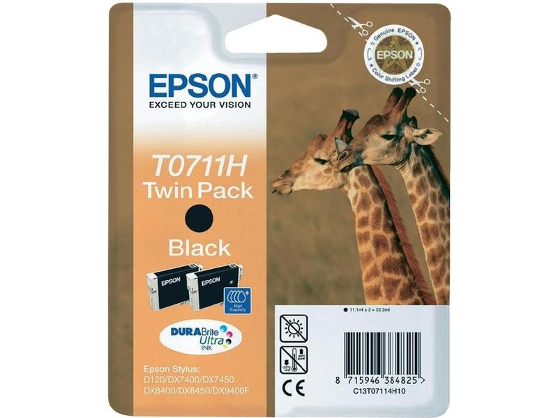 Epson T07114H10 Inktcartridge 2x Zwart - Multipack