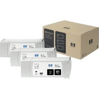 Cartouche d'encre HP 81 (C5066A) 3x Noir - Multipack