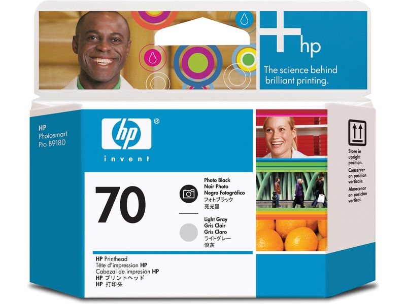 HP 70 (C9407A) Inktcartridge Zwart + licht-grijs